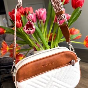 White and Brown Women's Bag